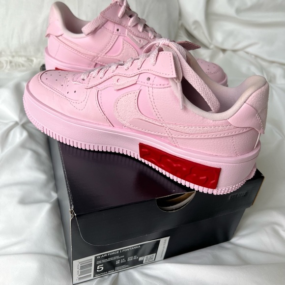Pink Nike Fontanka Air Force 1 Sneakers size 5 - Picture 6 of 9